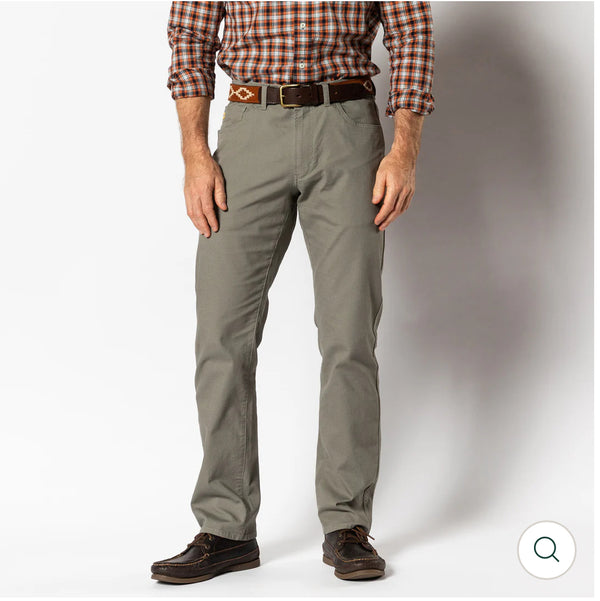 Classic Fit Pinpoint Canvas Five-Pocket - Mist Grey