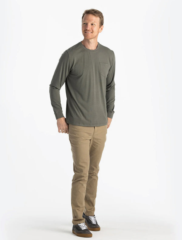 Men's Bamboo Flex Long Sleeve Pocket Tee