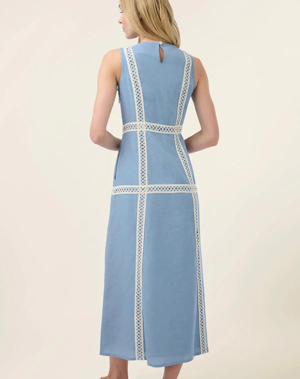 Martina Midi Dress Lakeside Blue