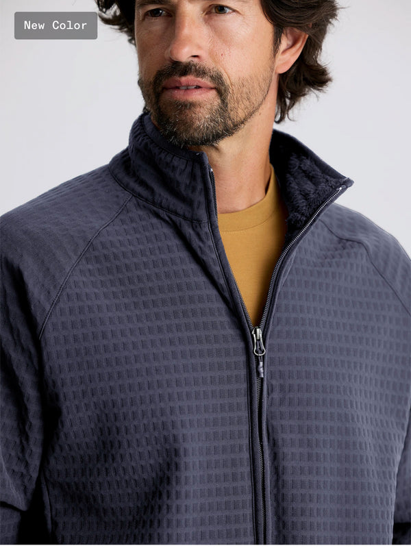 Men's Gridback Fleece Jacket: Storm Cloud