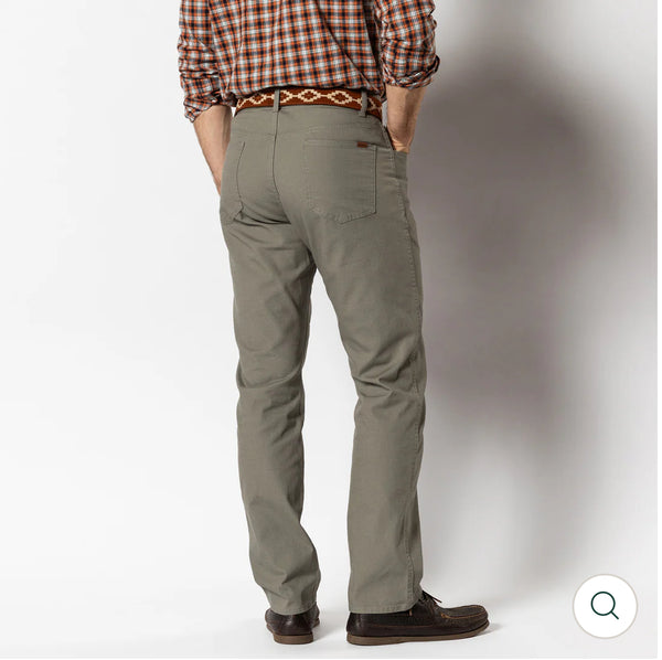 Classic Fit Pinpoint Canvas Five-Pocket - Mist Grey