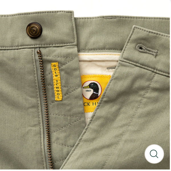 9" Gold School Chino Short - Shadow Green
