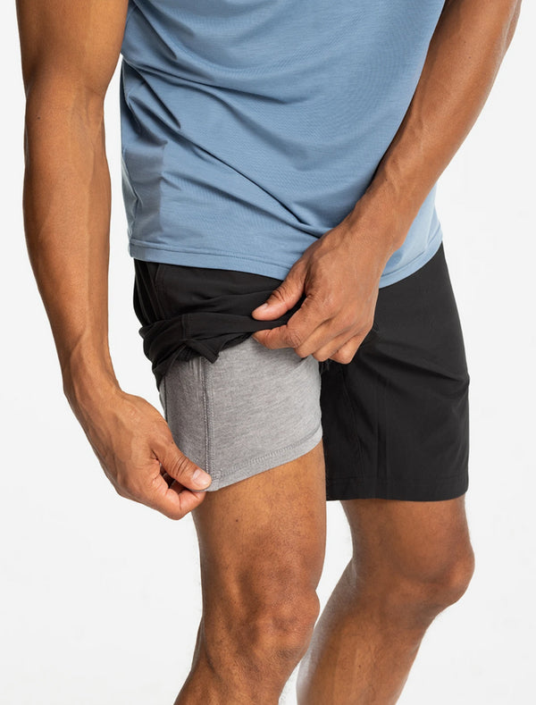 Men’s Lined Active Breeze Short 7” Black