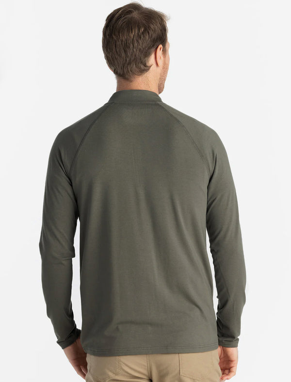 Men's Bamboo Flex Quarter Zip: Fatigue