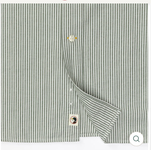 Cotton Oxford Sport Shirt
Collins Stripe: Pine Green