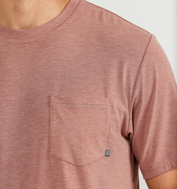 Men's Bamboo Flex Pocket Tee - Heather Brick