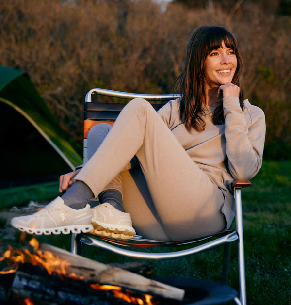 Women's Bamboo Fleece Lounge Pant - Heather Stone