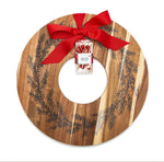 Holiday Wreath Charcuterie / Dessert Serving Board with 20 Picks