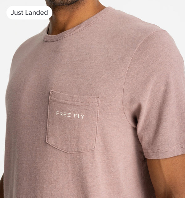 Comfort On Pocket Tee - Heather Fig