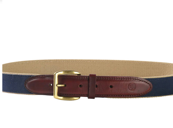 Duck Head Waxed Canvas Belt -Navy