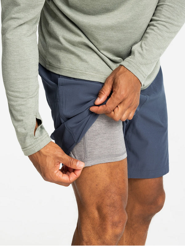 Men’s Lined Active Breeze Short 7” : Blue Dusk II