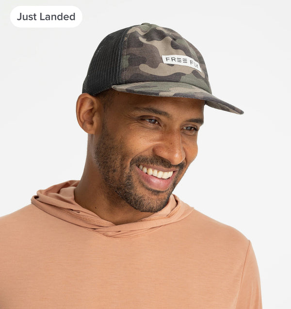 Reverb Packable Trucker Hat - Woodland Camo