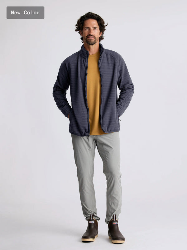 Men's Gridback Fleece Jacket: Storm Cloud