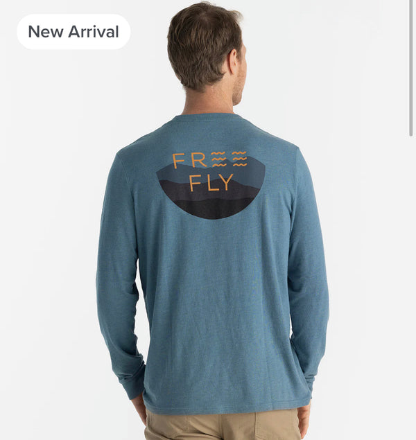 Open Range Long Sleeve - Heather Slate Blue