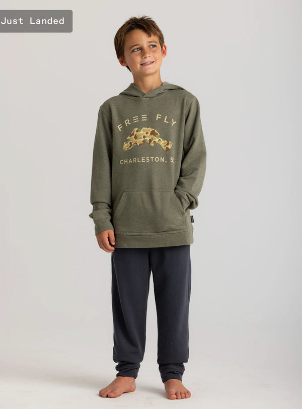 Youth Vintage Camo Redfish Fleece Hoodie