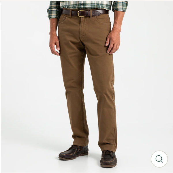 Pinpoint Canvas Five-Pocket: Umber Brown