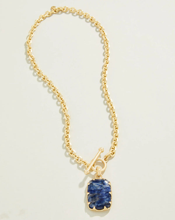 Coralie Toggle Necklace 18" Blue