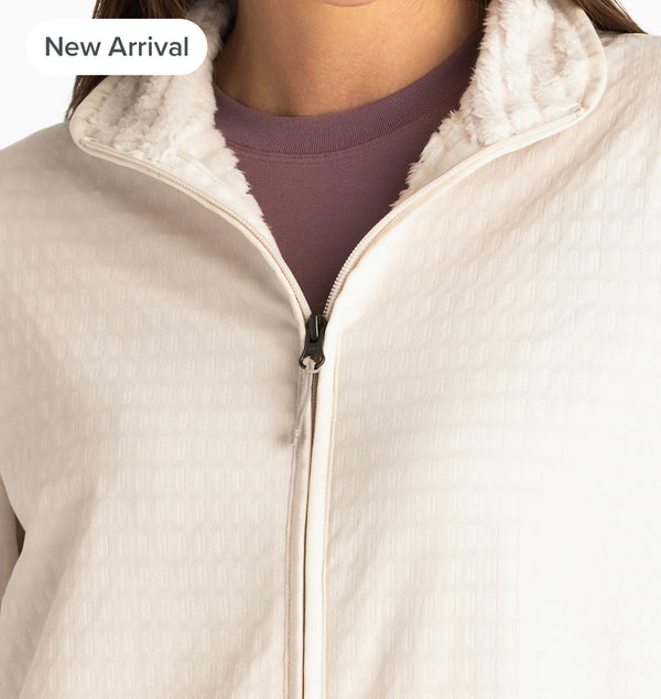 Women's Gridback Fleece Jacket - Stone