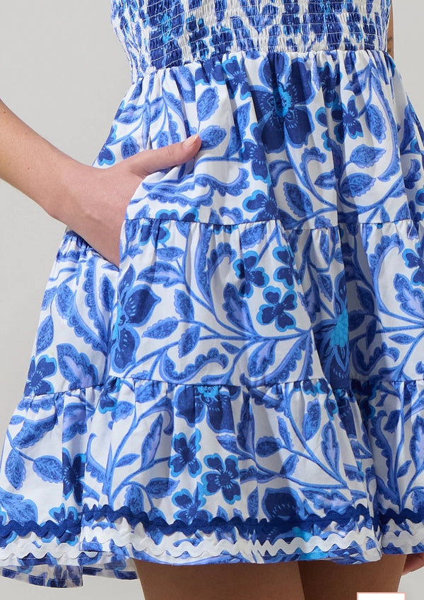 Celeste Floral Remi One Shoulder Mini Dress