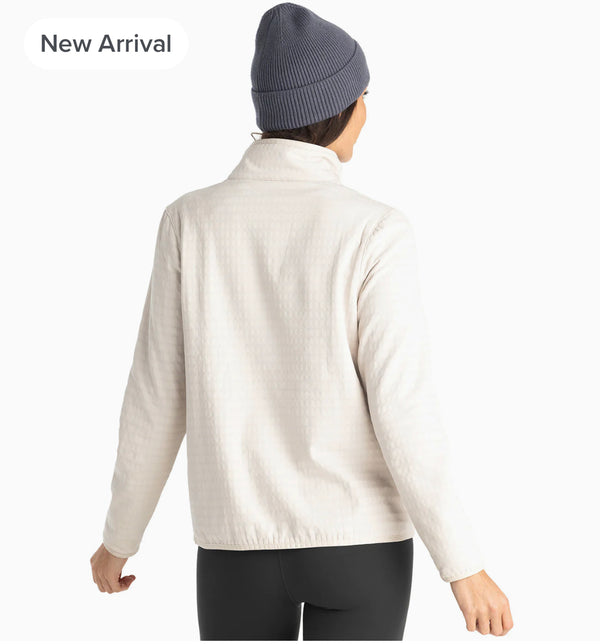 Women's Gridback Fleece Jacket - Stone