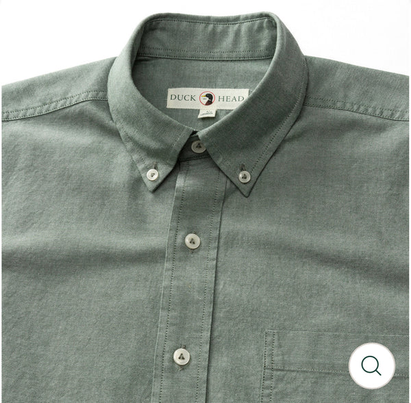 Cotton Oxford Sport Shirt - Cilantro