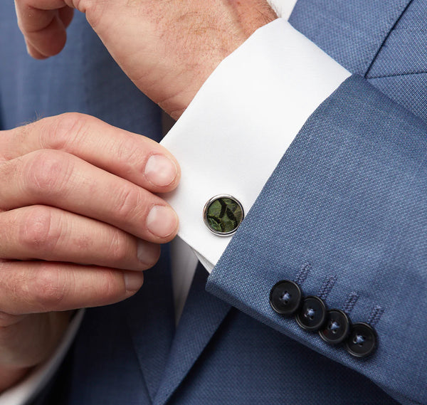 Dewees Rhodium Cufflink