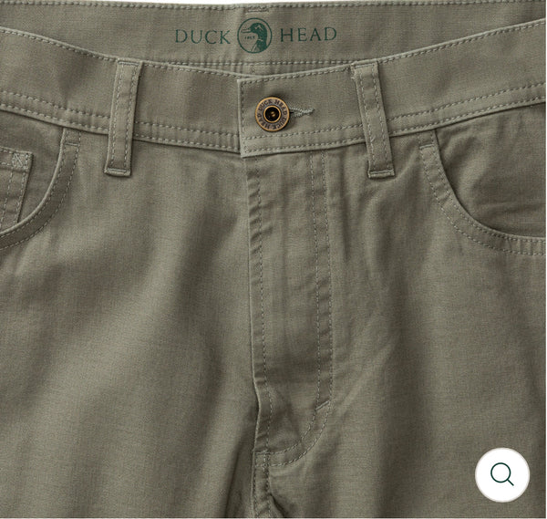 Classic Fit Pinpoint Canvas Five-Pocket - Mist Grey