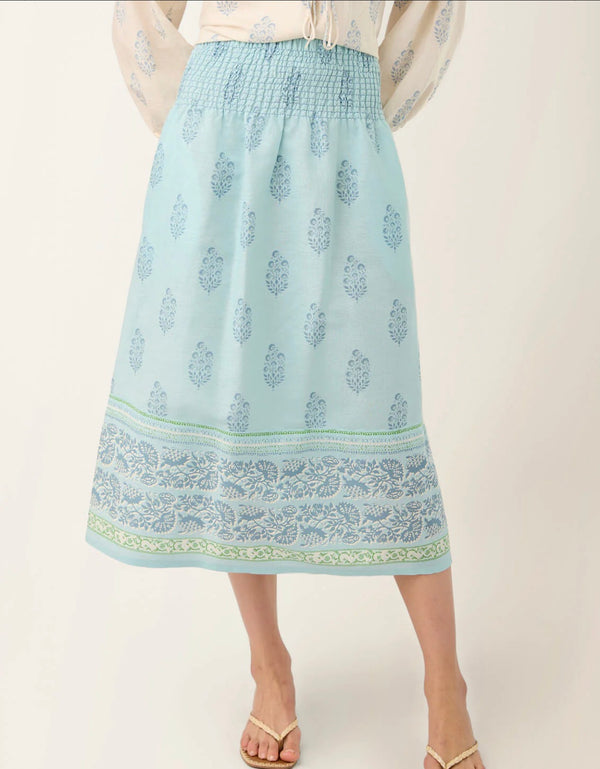 Estelle Midi Skirt Summer Camellia Blue