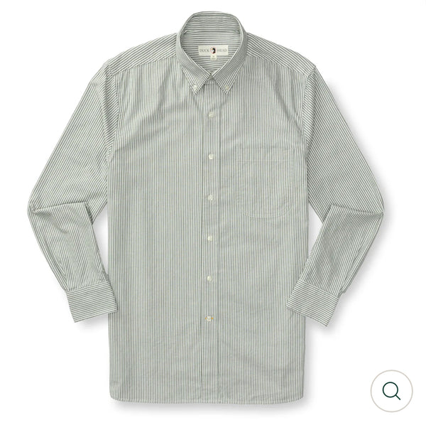 Cotton Oxford Sport Shirt
Collins Stripe: Pine Green