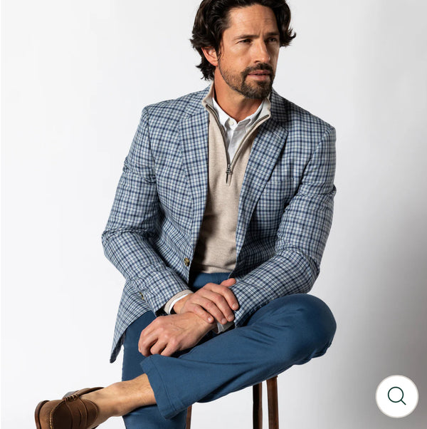 Colton Pique 1/4 Zip Sweater - Tan