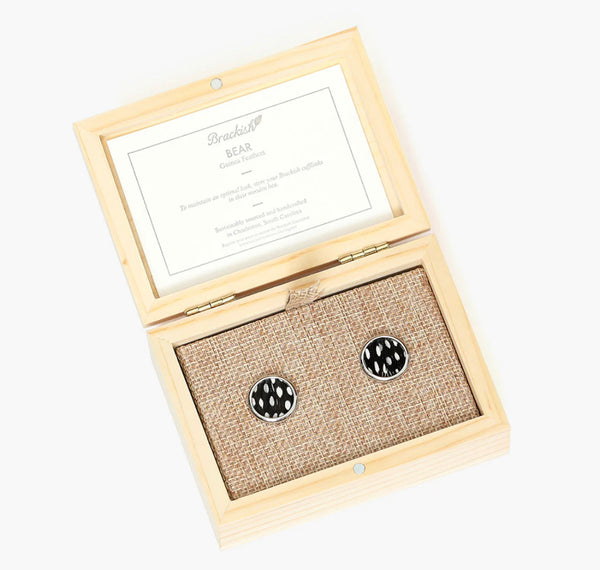 Bear Cufflinks Rhodium