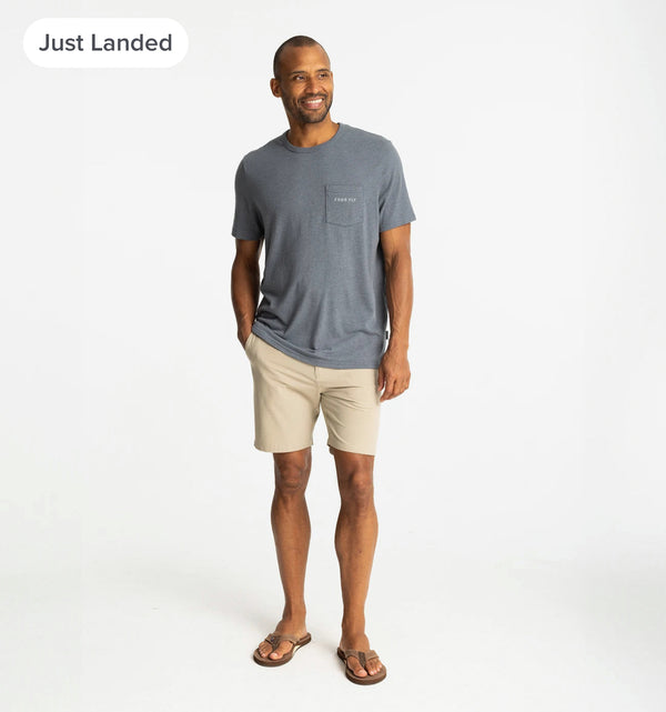 Comfort On Pocket Tee - Heather Storm Cloud