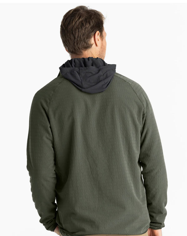 Men's Gridback Fleece Jacket: Dark Olive