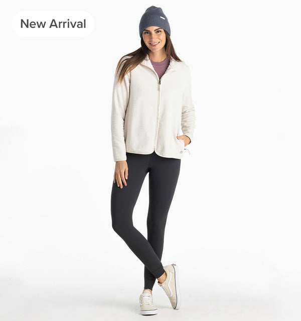 Women's Gridback Fleece Jacket - Stone
