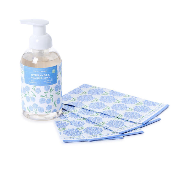 Hydrangea Foaming Soap w/20Pc Guest Towel