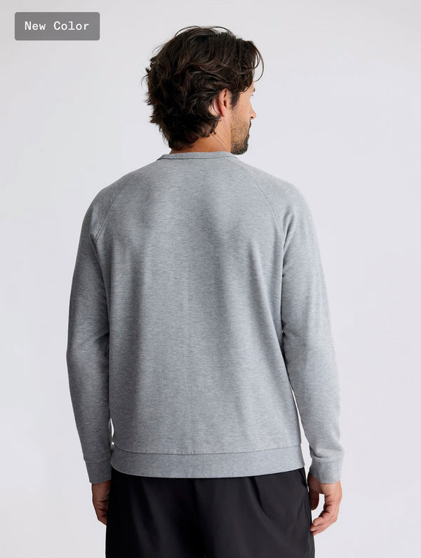Men's Bamboo Lightweight Fleece Crew: Heather Grey
