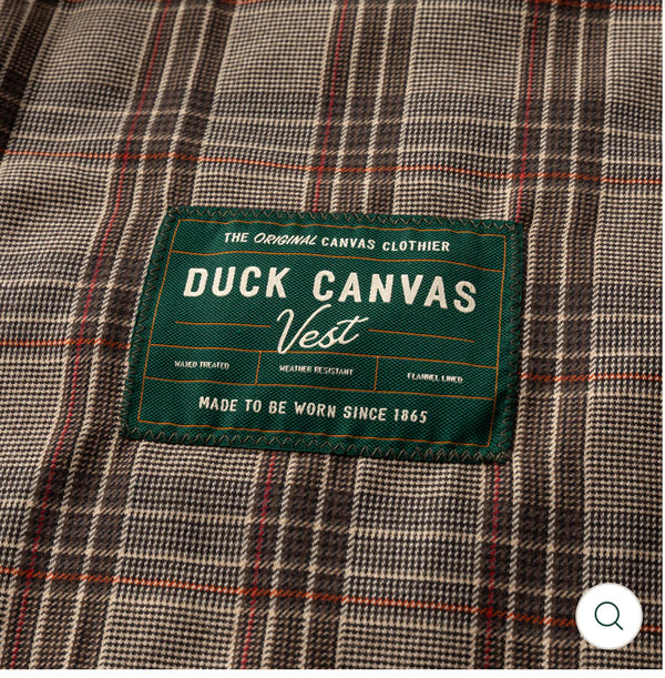 Waxed Duck Canvas Quilted Vest: Magnet Grey