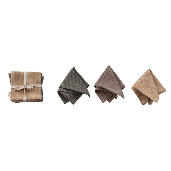 Stonewashed Cotton Striped Dish Cloths