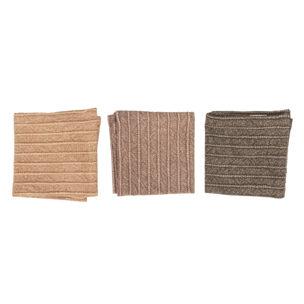 Stonewashed Cotton Striped Dish Cloths