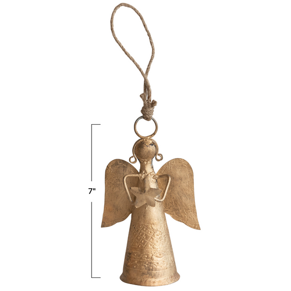 Metal Angel Bell Ornament