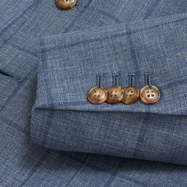 Barberis Captains Windowpane Sport Coat - Captains Blue