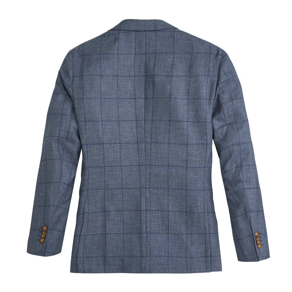 Barberis Captains Windowpane Sport Coat - Captains Blue