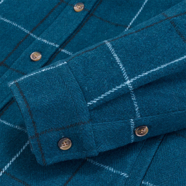 Chaps Fireside Shirt Jacket - Blue Wing Teal