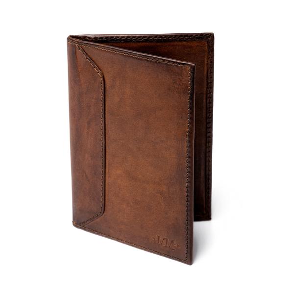 Benjamin Leather Card Wallet in Hickory