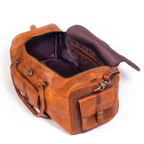 The Mahi Leather Duffle Bag- Travel Bags For Men