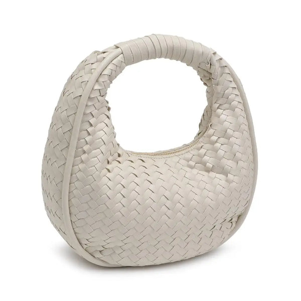Cassidy Woven Clutch: Oatmilk