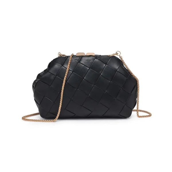 Pauline Woven Crossbody: Black