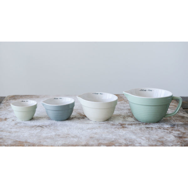 Stoneware Batter Bowl Measuring Cups