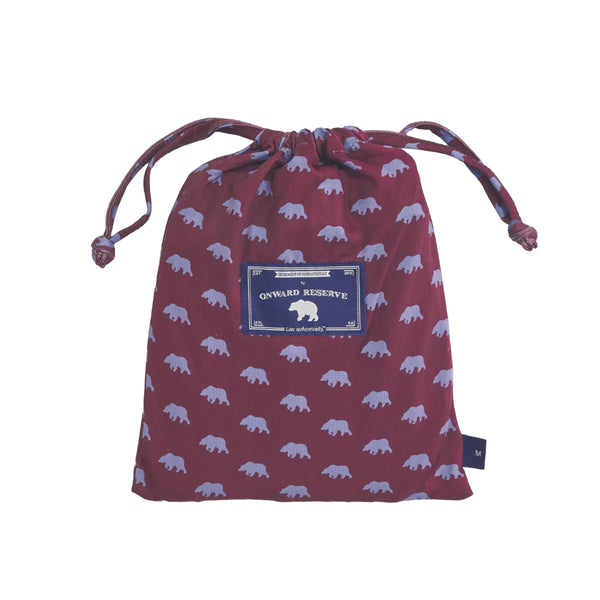 Bear Logo Performance Boxers Zinfandel