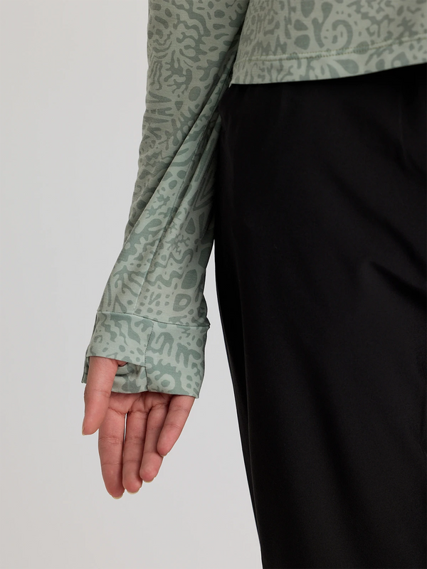 Women's Elevate Lightweight Hoodie: Drifter Print Desert Sage